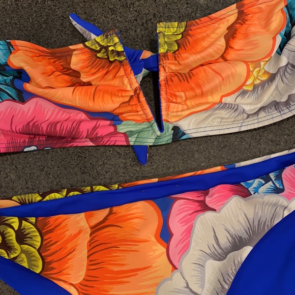 Mara Hoffman Strapless Flora Bathing Suit - Picture 2 of 10